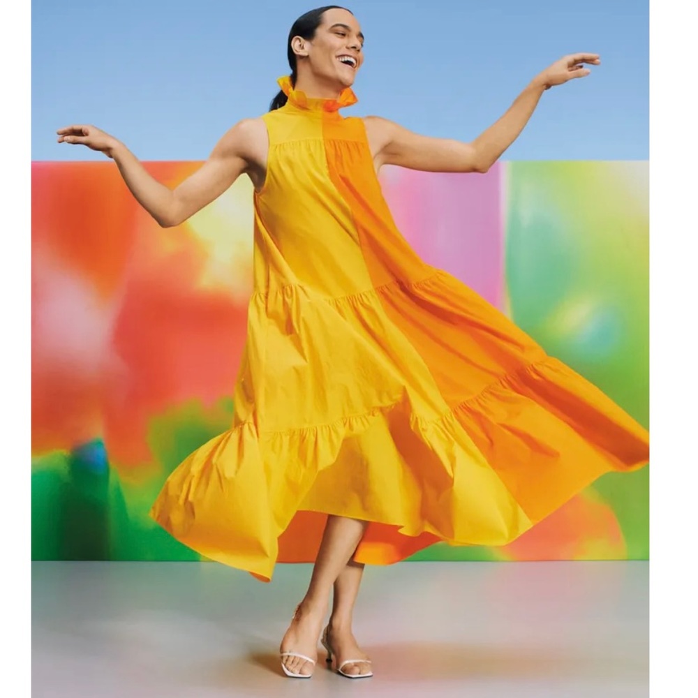 Christopher John Rogers for Target maxi dress. Size L, orange and yellow